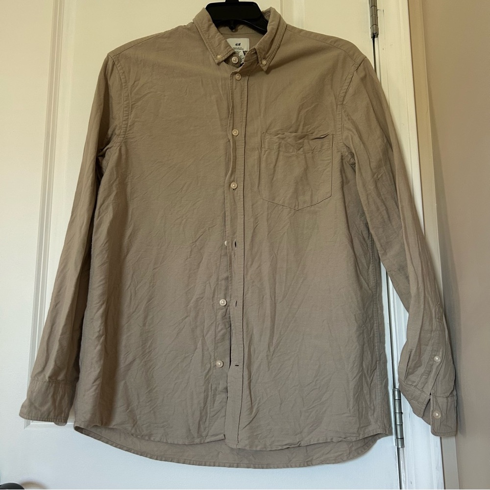 H&M Tan Button-Up Shirt